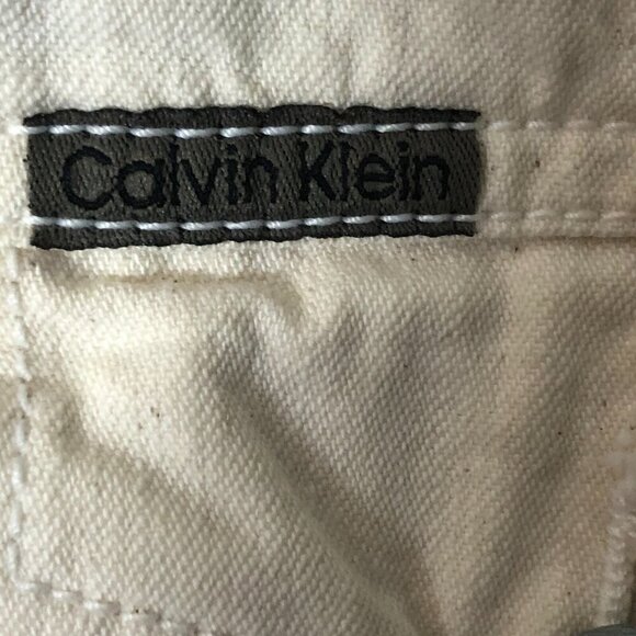 Vintage CK Calvin Klein Jeans Button Front Denim Mini Dress - Trucker Vibes - Picture 2 of 10